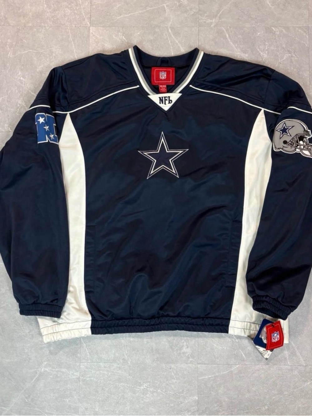 NFL Dallas Cowboys Windbreaker Pullover Mens XXL Double Sided New